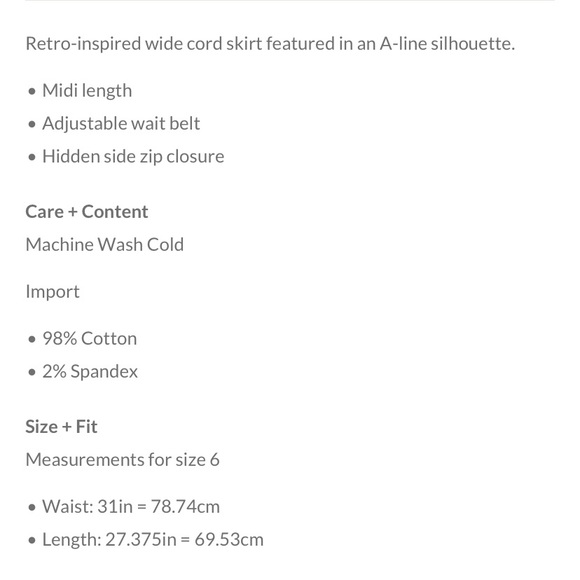 Belt it up cord midi skirt - Picture 8 of 9